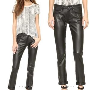 Rag & Bone Dre Lamb Leather Boyfriend Pants Womens Size 25